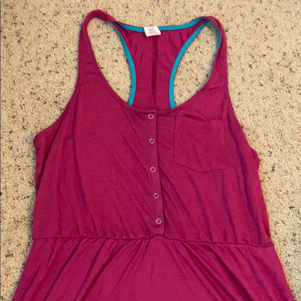 Pink swim suit cover up